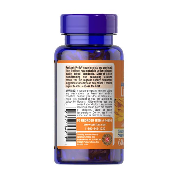 Лютеїн з Зеаксантином, Lutein 40 mg with Zeaxanthin - 60 softgels 2023-10-2482 фото