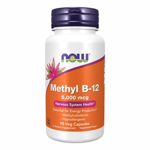 Метил Б12, Methyl B-12 5,000mcg - 90 vcaps 2022-10-2567 фото