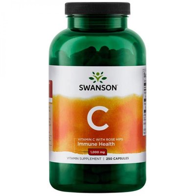 Vitamin C with Rose Hips 1000 mg - 250 caps 100-21-9481331-20 фото