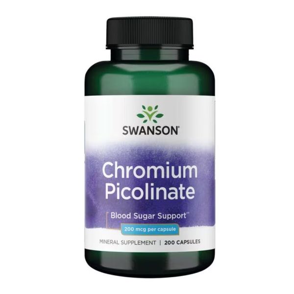 Хром Піколінат, Chromium Picolinate 200mcg - 200 сaps 100-43-2938179-20 фото