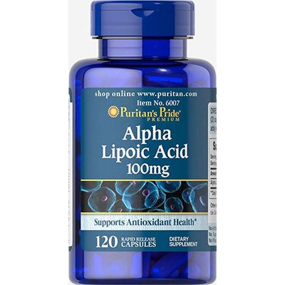 Alpha Lipoic Acid 100 mg - 120 caps 100-86-0888024-20 фото