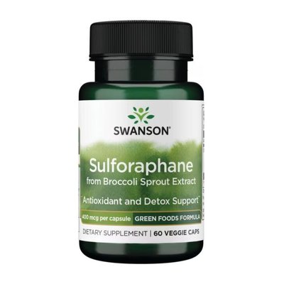 Sulforaphane from Broccoli Sprout Extract 400 mcg - 60veg caps 2022-10-0211 фото