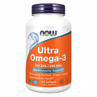 Ультра Омега 3, Ultra Omega-3 Fish Oil - 180 Softgels 2022-10-0411 фото