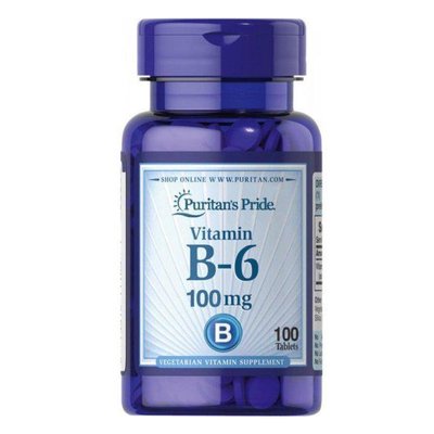 Vitamin B-6 (Pyridoxine Hydrochloride) 100mg - 100tabs 100-63-0912894-20 фото