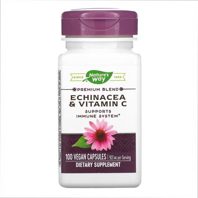 Echinacea & Vitamin C - 100 vcaps 2022-10-1080 фото