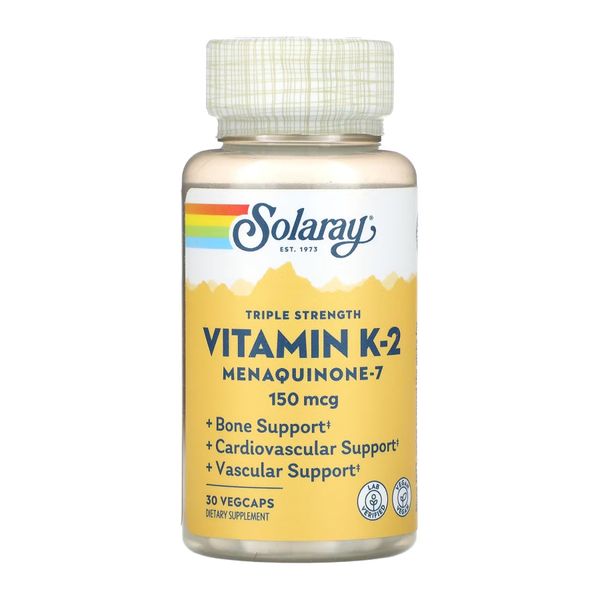 Triple Strength Vit K-2 MK-7 150mcg - 30 veg caps 2023-10-3434 фото