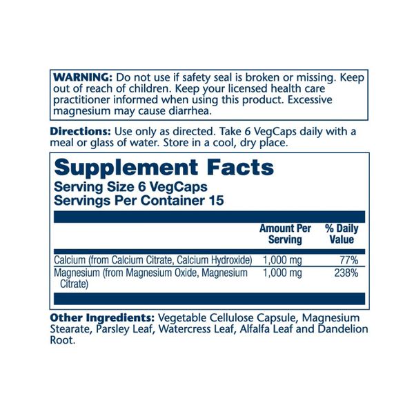 Кальцій та магній цитрат, Calcium & Magnesium Citrate - 90 капсул 2023-10-2393 фото