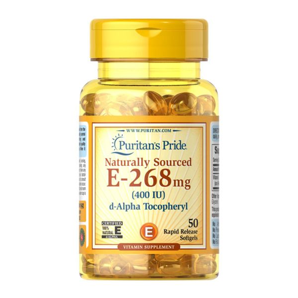 Vitamin E 268 mg 400 IU - 50 softgels 100-72-4967260-20 фото