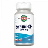 Бетаїн з пепсином, Betaine HCl Plus 250mg - 100 tabs 2022-10-1006 фото