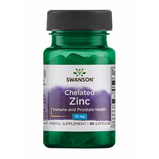Цинк, Chelated zinc 30 mg - 90 cap 100-70-1369590-20 фото