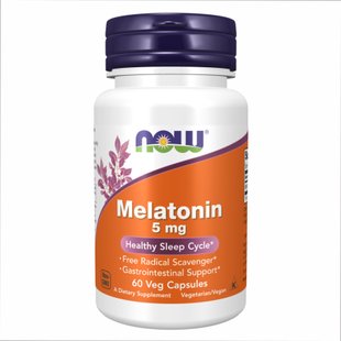 Мелатонін, Melatonin 5 mg - 60 vcaps 100-95-2342189-20 фото