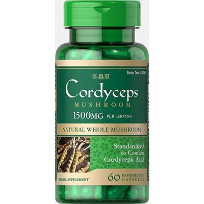 Cordyceps Mushroom 750 mg - 60 caps 100-47-8902228-20 фото