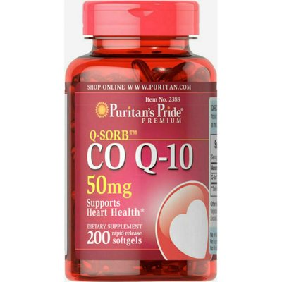Q-SORB Co Q-10 50 mg - 200 Rapid Release Softgels 100-73-9970708-20 фото