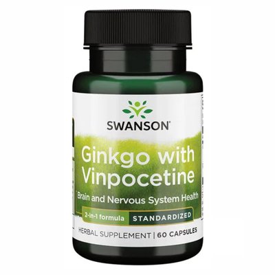 Ginko with Vinpocetine - 60caps 100-75-5752679-20 фото