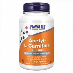 Ацетил Л-Карнітин, Acetyl L-Carnitine 500mg - 100 vcaps 100-27-4487791-20 фото