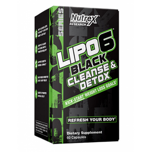 Жироспалювач, Очищення та Детокс, Lipo-6 Black Cleanse Detox - 60ct 100-77-1174767-20 фото