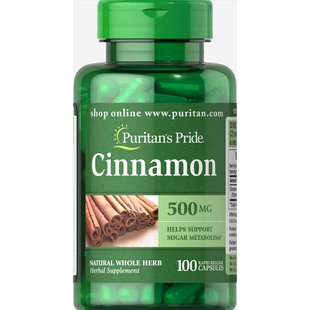 Кориця, Cinnamon 500 mg - 100 caps 100-32-9416689-20 фото