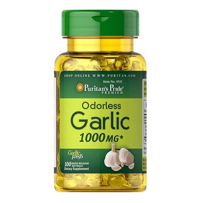 Odorless Garlic 1000 mg - 100 Rapid Release softgels 100-59-1326783-20 фото