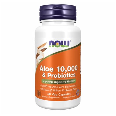 Aloe Vera 10000 & Probiotics - 60 vcaps 2022-10-1421 фото