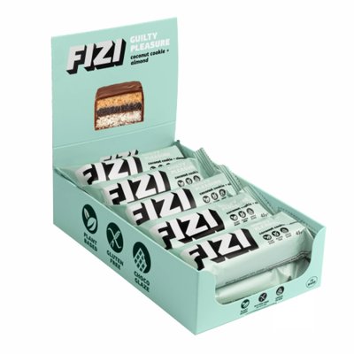 FIZI Chocolate Bar - 10х45g Coconut Cookie-Almond 2022-10-0340 фото