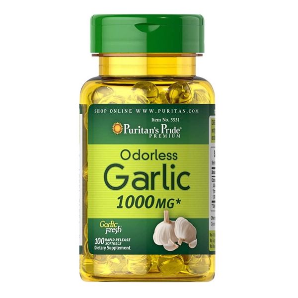 Чеснок без запаха, Odorless Garlic 1000 mg - 100 Rapid Release softgels 100-59-1326783-20 фото