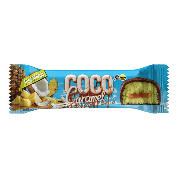 Фітнес батончики, Coco Caramel - 20x40g Pineapple 2023-10-2666 фото