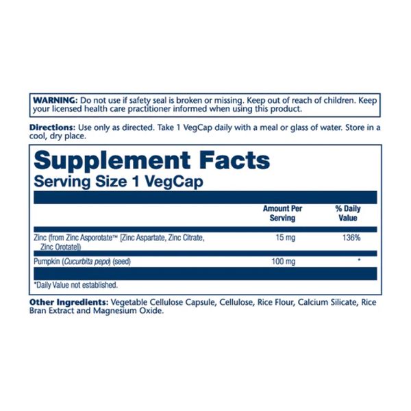 Zinc Asporotate 15mg - 100 vcaps 2023-10-3210 фото