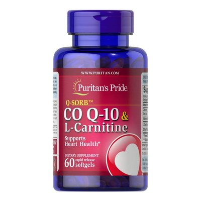Q-SORB™ Co Q-10 30 mg plus L-Carnitine 250 mg - 60 Softgels 100-78-4271628-20 фото