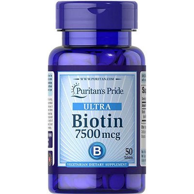Biotin 7500 mcg - 100 tab 100-60-5052129-20 фото