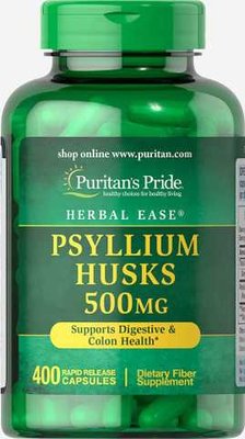 Psyllium Husks 500mg - 400caps 100-98-7754909-20 фото