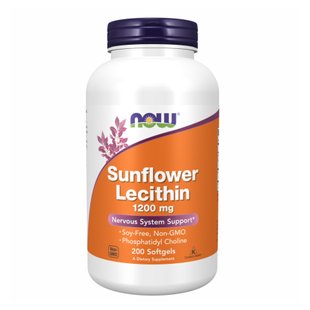 Подсолнечный лецитин, Sunflower Lecithin 1200mg - 200 sgels 2022-10-1324 фото