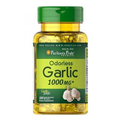 Odorless Garlic 1000 mg - 100 Softgels 100-60-7722247-20 фото