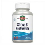 Магний и витамины Б от стресса, Stress B Magnesium Glycinate - 60 vcaps 2022-10-1013 фото