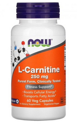 L-Carnitine 250 mg purest form - 60 caps 100-91-7587650-20 фото