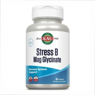 Магній та вітаміни Б від стресу, Stress B Magnesium Glycinate - 60 vcaps 2022-10-1013 фото