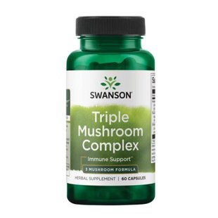 Грибы шиитаке, майтаке, рейше, Triple Mushroom Complex 3 Mushroom Formula - 60 caps 2023-10-2309 фото