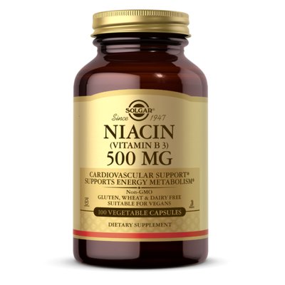 Niacin (Vitamin B3) 500mg - 100 vcaps 2022-10-1535 фото