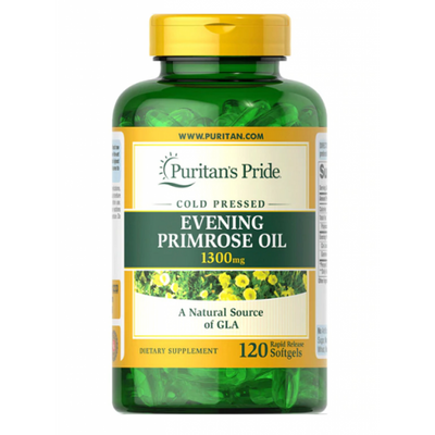 Evening Primrose Oil 1300 mg with GLA - 120 Softgels 100-94-6328005-20 фото