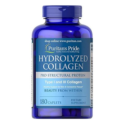 Hydrolyzed Collagen Pro - Structural Protein Type 1 and 3 Collagen - 180caps 100-35-7811314-20 фото