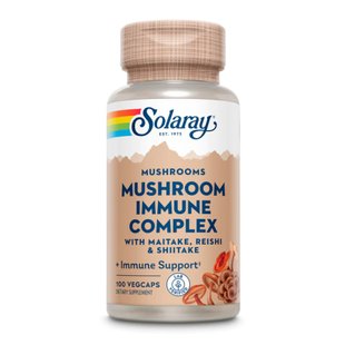 Грибной комплекс для иммунитета, Mushroom Immune Complex 600mg - 100 vcaps 2023-10-2127 фото