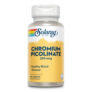 Хром пиколинат, Chromium Picolinate 200mcg - 50 tabs 2022-10-1789 фото