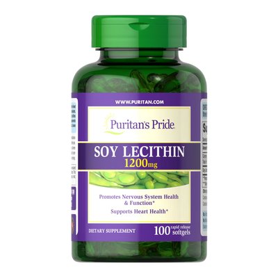 Soy Lecithin 1200 mg - 100 softgels 2022-10-1675 фото