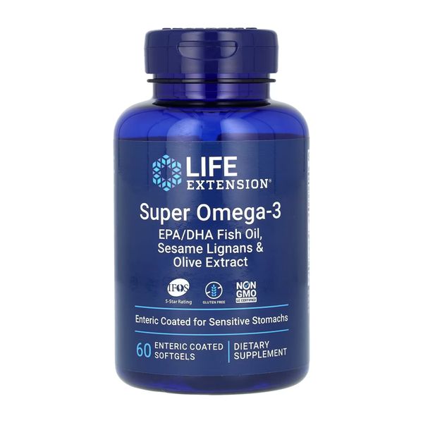 Super Omega-3 EPA/DHA Fish Oil Sesame Lignans & Olive Extract - 60 softgels 2022-10-1941 фото