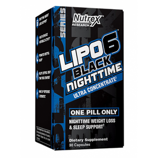 Нічний жироспалювач, Lipo 6 Black NightTime Ultra Concentrate - 60 caps 100-23-2296162-20 фото