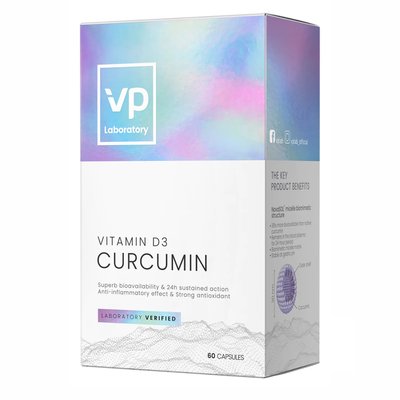 Curcumin + D3 500 mg - 60 caps 2022-10-0288 фото