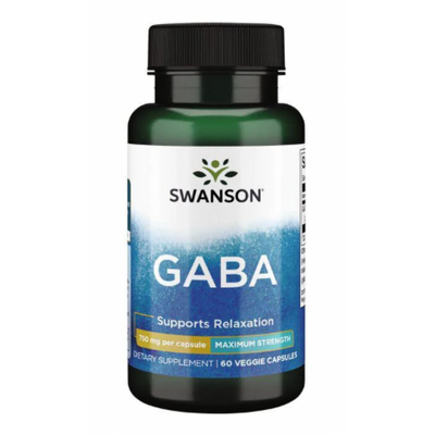 GABA Maximum Strength 750 mg - 60 Veg Caps 100-61-3157411-20 фото