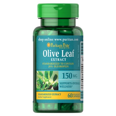 Olive Leaf Standardized Extract 150mg - 60capsules 100-81-7467845-20 фото