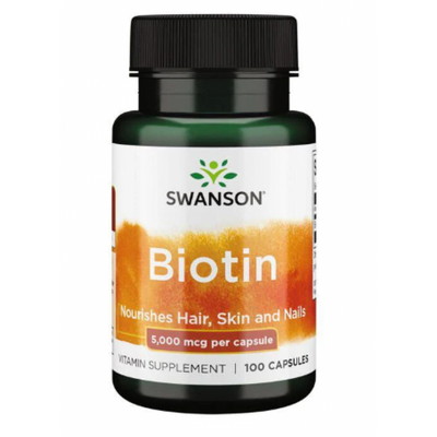 Biotin 5000mcg - 100 caps 100-17-9652087-20 фото