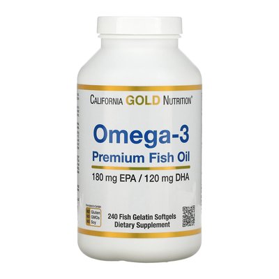 Omega-3 Premium Fish Oil 180mg - 240 softgels 2022-09-0725 фото