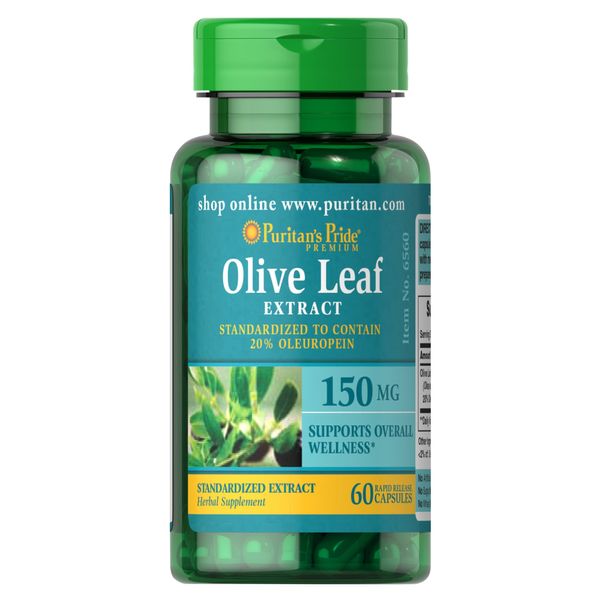 Olive Leaf Standardized Extract 150mg - 60capsules 100-81-7467845-20 фото